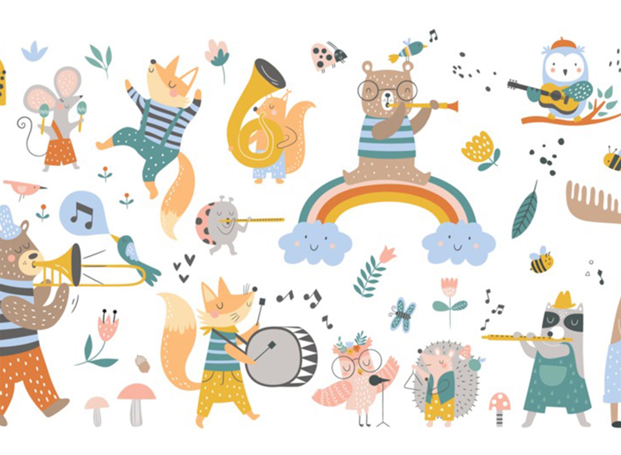 Fête de la musique - Visuel d'animaux jouant des instruments de musique