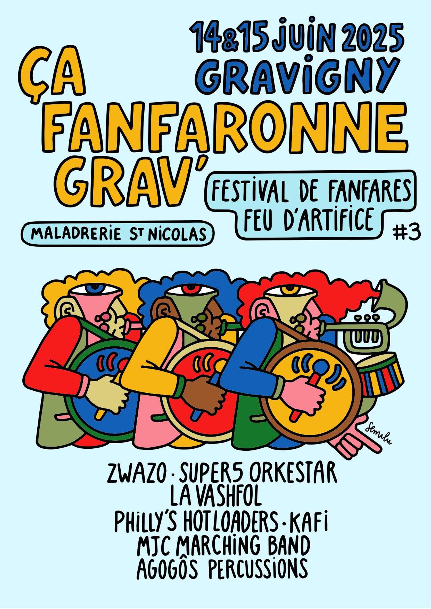 Affiche du festival Ça Fanfaronne Grav'