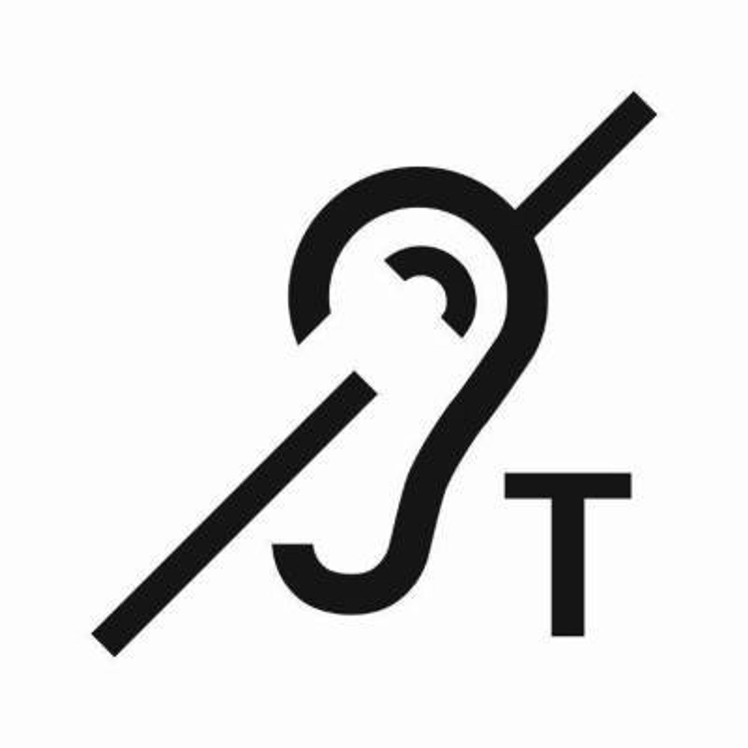 Pictogramme PI PF 048 "Accessibilit&eacute;, malentendant" en Vinyle Souple Autocollant ISO 7001